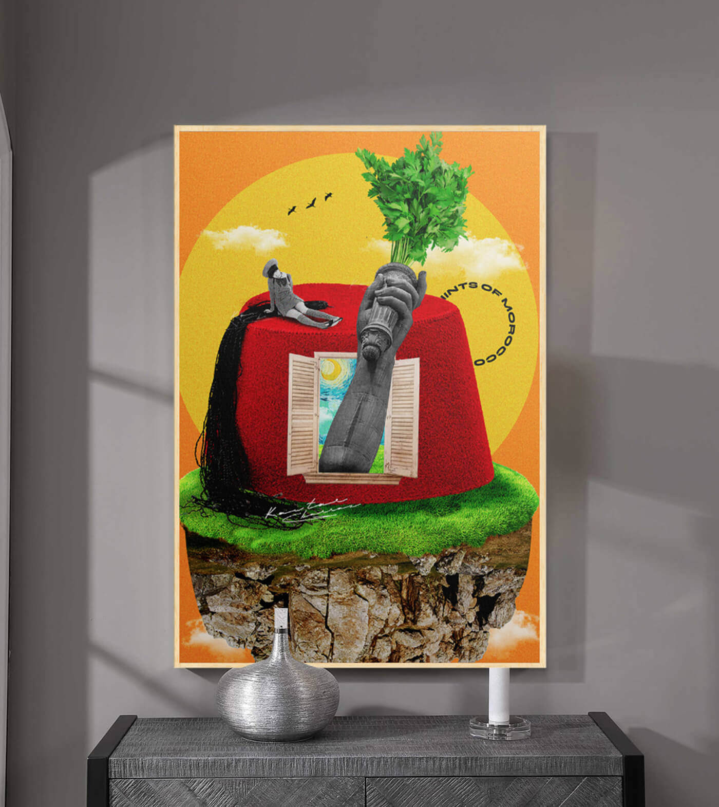 Tarbouch - signé par l'artiste Kawtar BRZ.